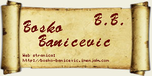 Boško Banićević vizit kartica